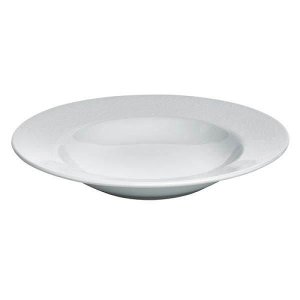 Picture of Oneida L5803050790 12.25 in. Round Wide Rim Paisley Design Pasta Bowl, White