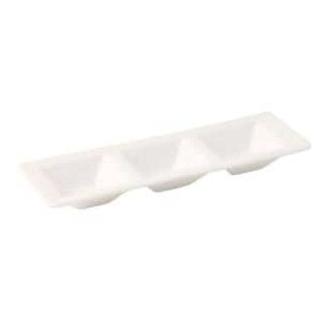 Picture of Oneida L6050000920 10.375 in. Zen Porcelain Three Well Compartment Tray