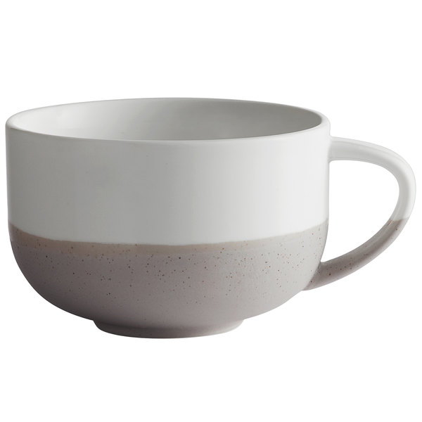 Picture of Oneida HO1334020WH 7 oz Speckle Porcelain Coffee Cup, White & Gray