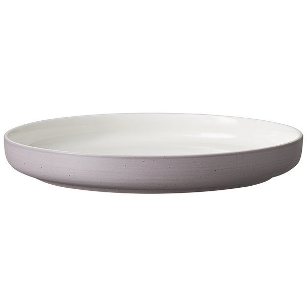Picture of Oneida HO1802026WH 10 in. Speckle Raised Rim Porcelain Deep Plate, White & Gray