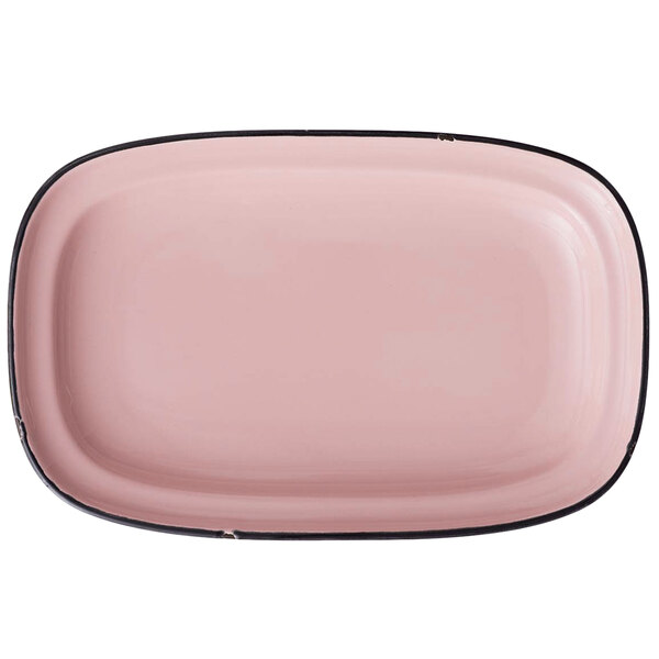 Picture of Oneida L2101003350 10 x 6 in. Pink Rectangular Porcelain Platter