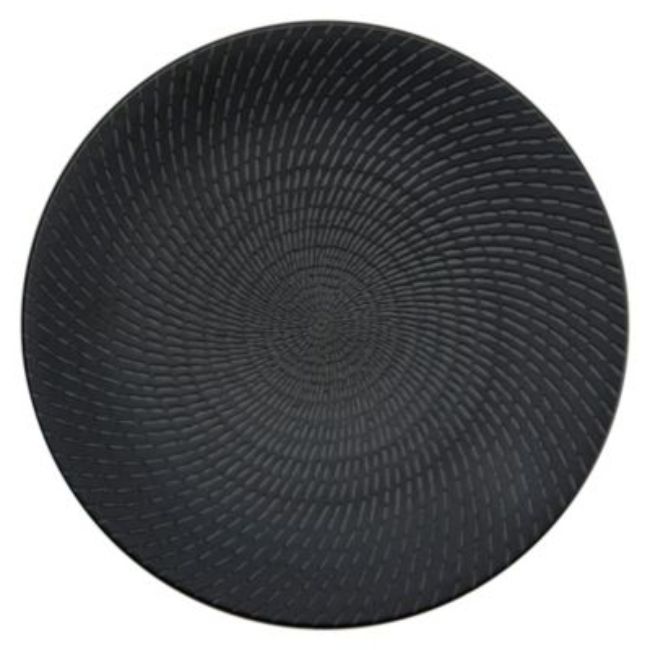 Picture of Oneida L6250000152C 10.875 in. Urban Black Porcelain Coupe Plate