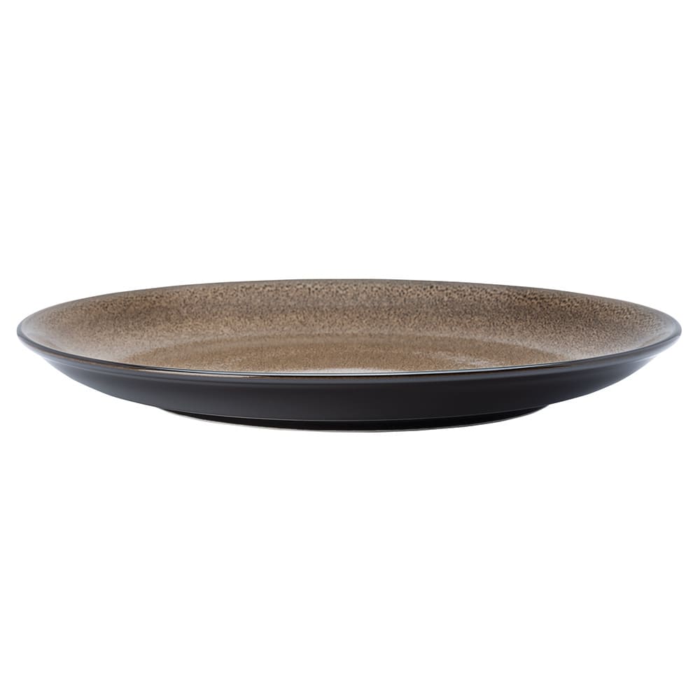 L6753059119 6.5 in. Rustic Chestnut Porcelain Round Coupe Plate  Brown -  Oneida