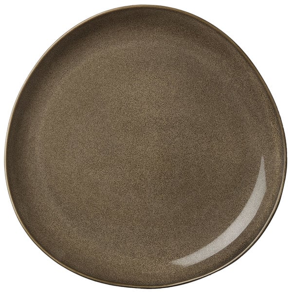 L6753059124P 7.25 in. Rustic Chestnut Porcelain Plate  Brown -  Luzerne