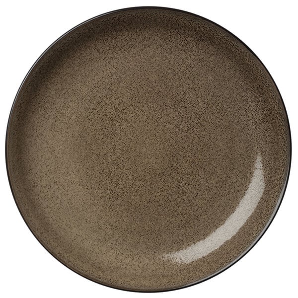 L6753059133C 8.25 in. Rustic Chestnut Porcelain Round Deep Coupe Plate  Brown -  Oneida