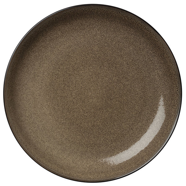 Picture of Oneida L6753059151 10.5 in. Rustic Chestnut Porcelain Round Coupe Plate  Brown