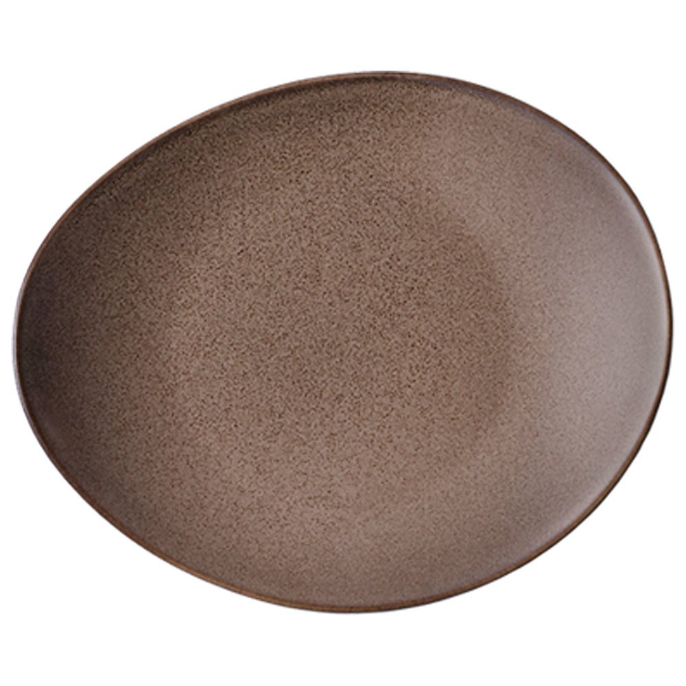 Picture of Oneida L6753059342 9 in. Chestnut Porcelain Oval Coupe Plate
