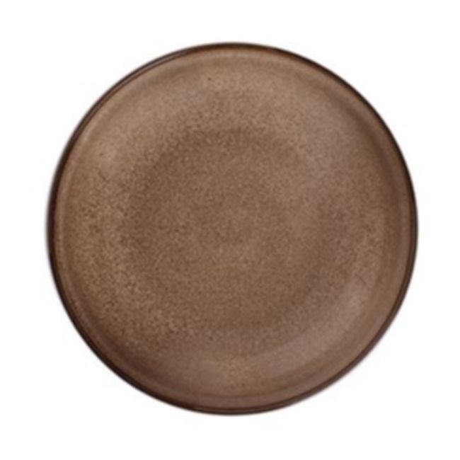 Picture of Oneida L6753059754 9 in. Rustic Chestnut Porcelain Round Deep Coupe Plate  White