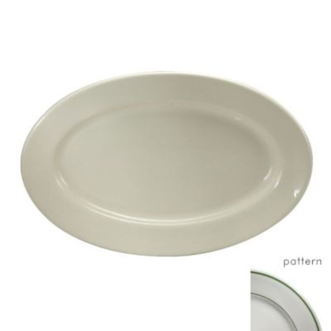 Picture of Oneida F1500001350 10.37 x 7.12 in. Niagara Green Oval Residents Platter - Case of 24