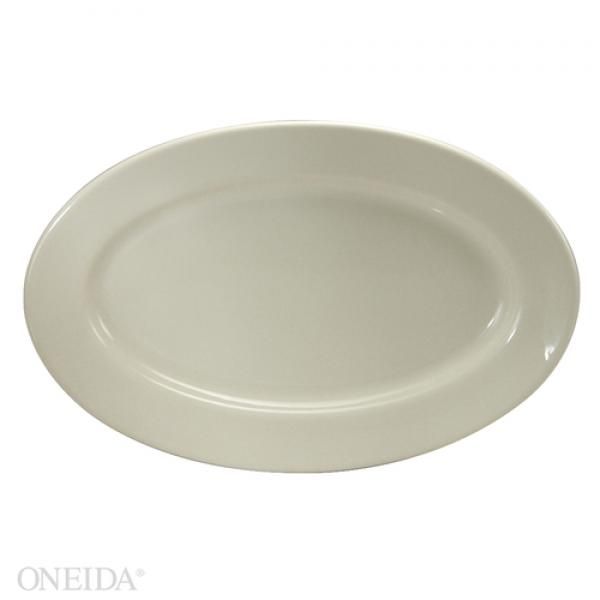 Picture of Buffalo F1500001391 15.5 in. Twice Fired Reinforced Edges Platter, Cream White