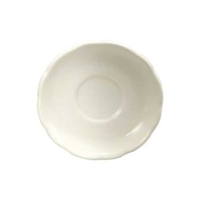 Picture of Buffalo F1560018500 5.62 in. Manhattan Black Porcelain Saucers  White