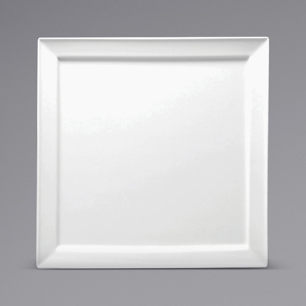 Picture of Buffalo F8010000151S Rolled Edge Porcelain Flat Square Platter&#44; Bright White