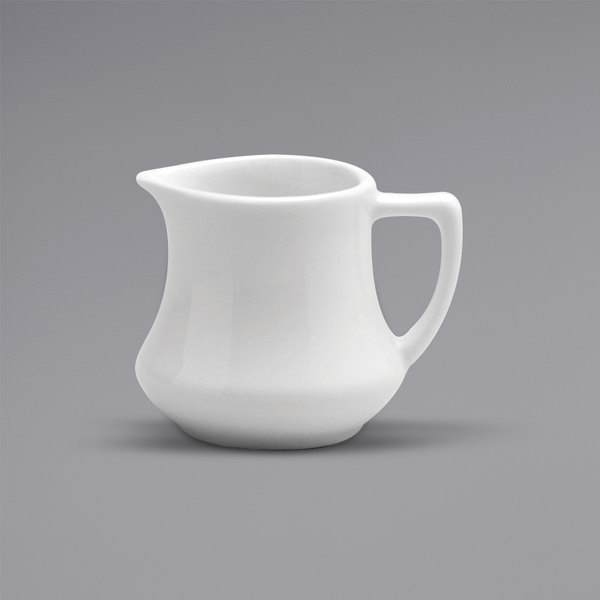 Picture of Buffalo F8010000802 4.5 oz Bright White Ware Porcelain Creamer with Handle
