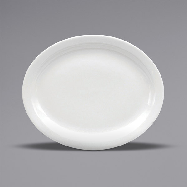 Picture of Buffalo F9000000343 9.5 in. Narrow Rim Porcelain Platter&#44; Cream White
