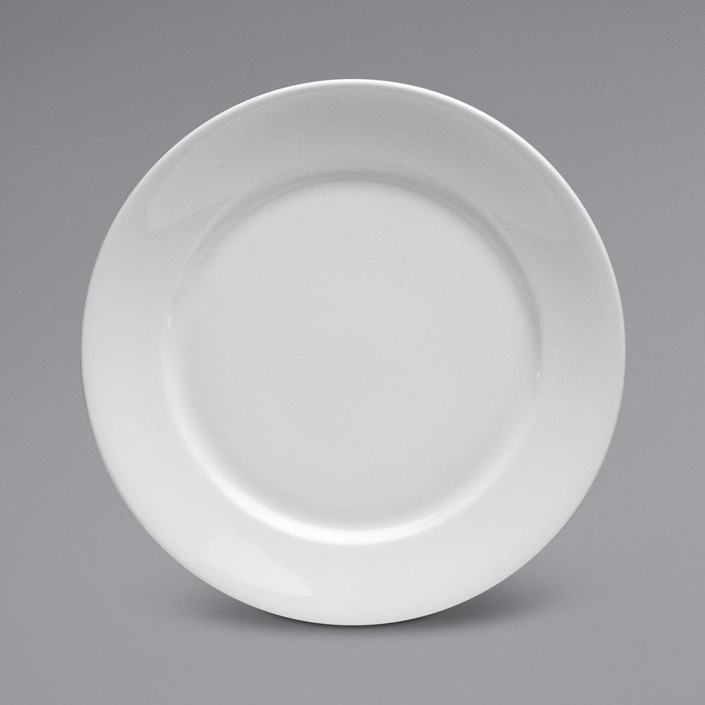 Picture of Oneida R4650000139 9.5 in. Queensbury Round Bright White Wide Rim Porcelain Plate