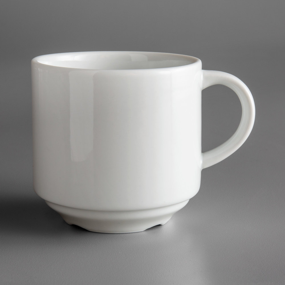 Picture of Oneida R4220000536 9 oz Royale Stackable Bright White Porcelain Cup
