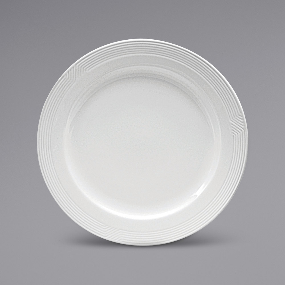 Picture of Oneida R4010000118 6.375 in. Impressions Round Bright White Embossed Medium Rim Porcelain Plate
