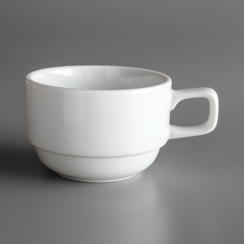 Picture of Oneida R4220000530 7 oz Royale Stackable Bright White Porcelain Cup
