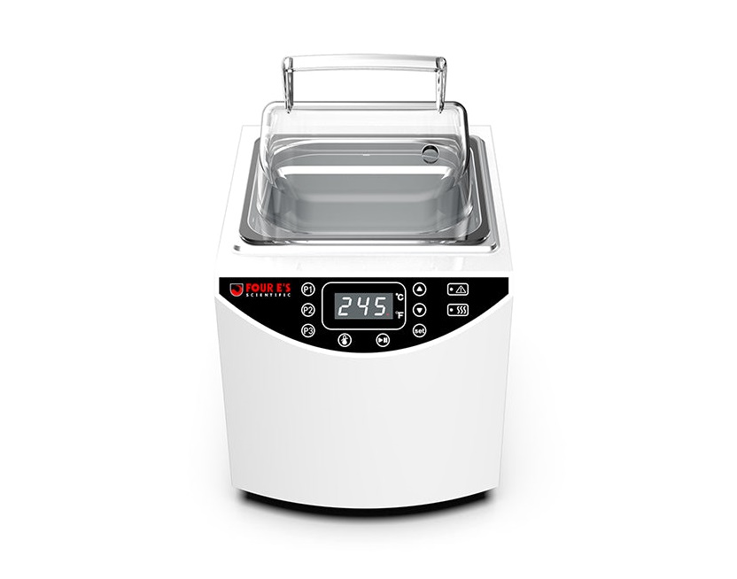 WB101 2 Liter White Painted Exterior Water Bath with Stainless Steel Basin