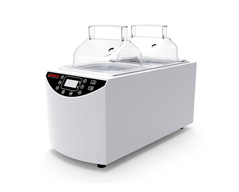 WB201 5 Liter White Painted Exterior Water Bath with Stainless Steel Basin