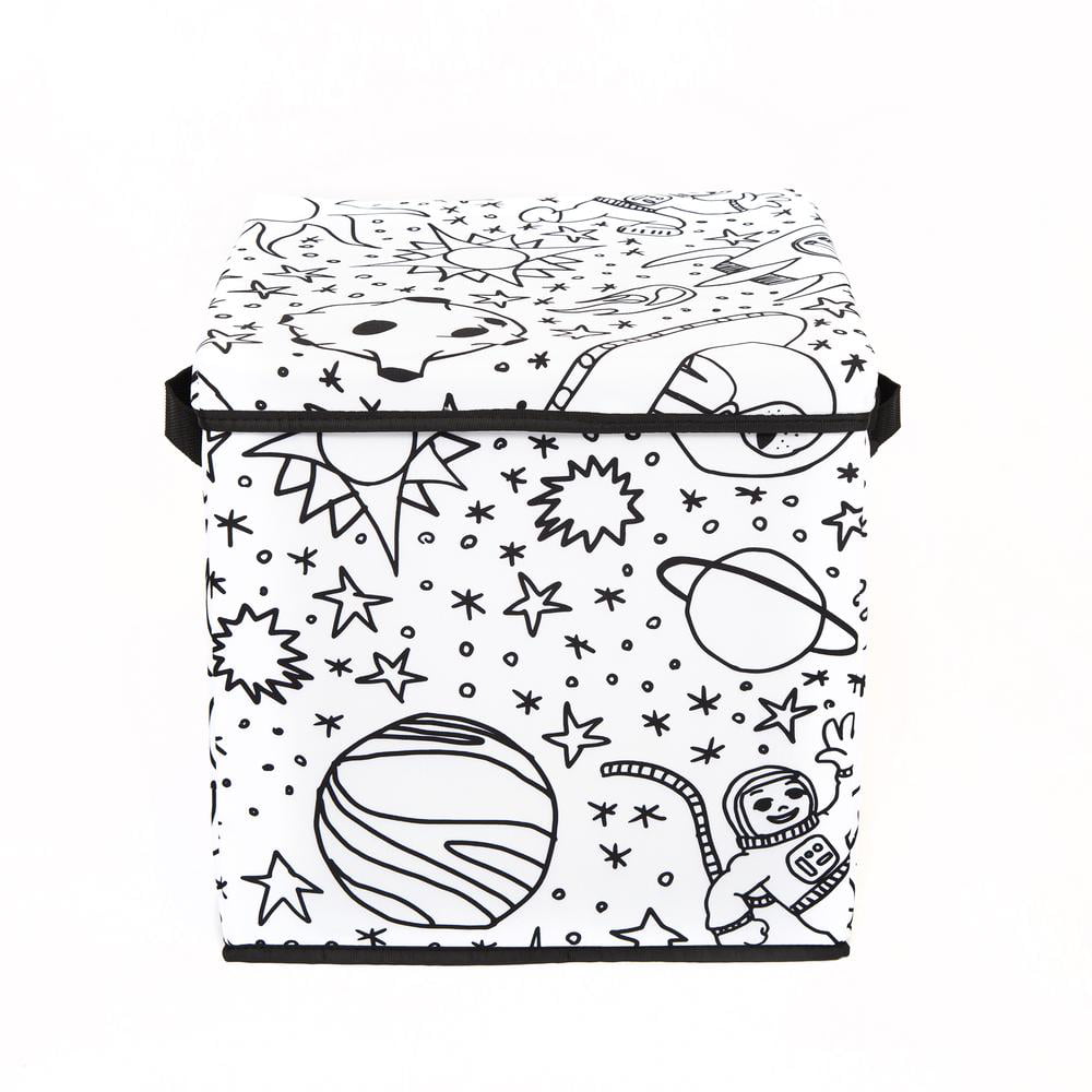 Picture of Baum 21A353SE Kids Coloring Storage Cube with Lid&#44; Space Print