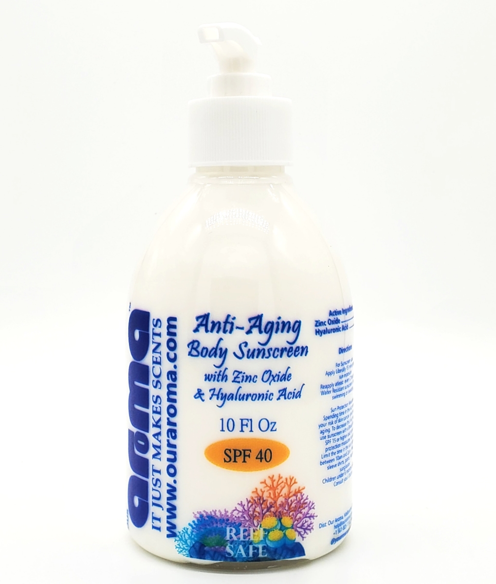 AROS001 10 fl oz Anti-Aging Body Sunscreen with Zinc Oxide & Hyaluronic Acid