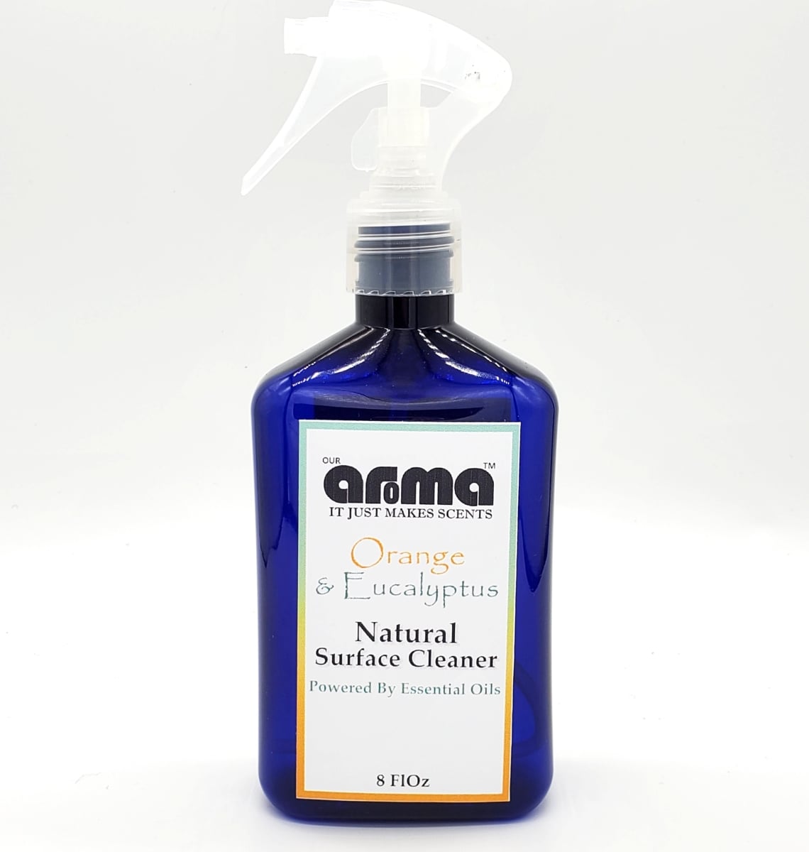 AMS-CEO-032 8 fl oz Eucalyptus & Orange Natural Multi Surface Cleaner Spray Bottle
