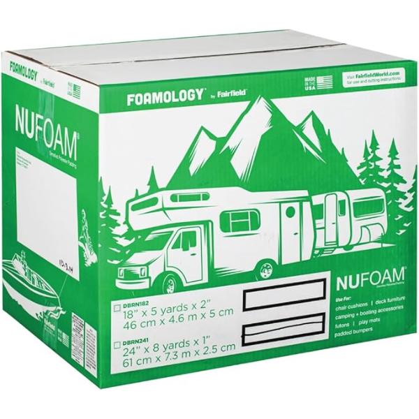 DBN-241-8YR-1 Nu Foam Indoor & Outdoor Densified Polyester Padding Rolled in Dispenser Dispenser - 24 x 1 in. 8 Yards