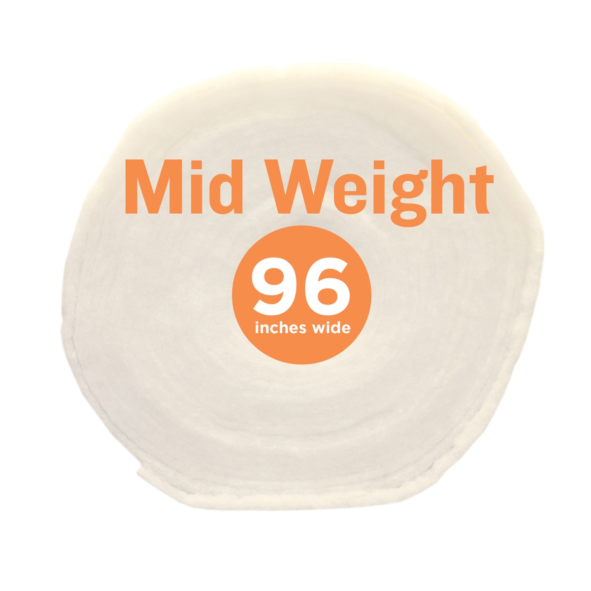 RSM-96-15YR-1 Mid Weight Batting 100 Percent Polyester Bonded Roll - White - 96 in. x 15 Yard Roll