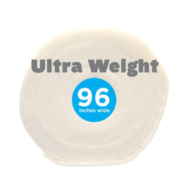 RSU-96-9YR-1 Ultra Weight Batting 100 Percent Polyester Bonded Roll - White - 96 in. x 9 Yard Roll