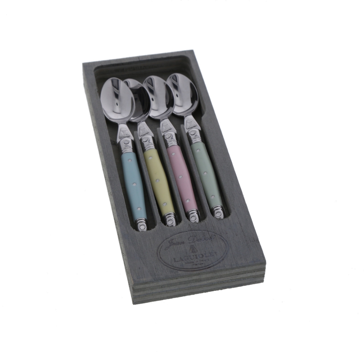 Picture of Jean Dubost Laguiole JD97454.PAST 4 x 6 in. Pastel Coffee &amp; Dessert Spoons - 4 Piece