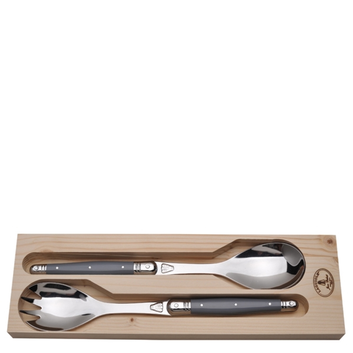 Picture of Jean Dubost Laguiole JD97018.GRAY 11.75 x 4 x 0.75 in. Salad Servers with Handles - Gray