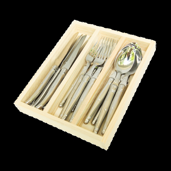 Picture of Jean Dubost JD09018.SS Flatware Set&#44; Stainless Steel - 18 Piece