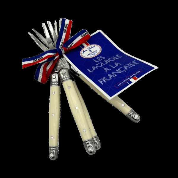 Picture of Jean Dubost JD05-0424.IVO Cocktail Fork&#44; Ivory - 4 Piece