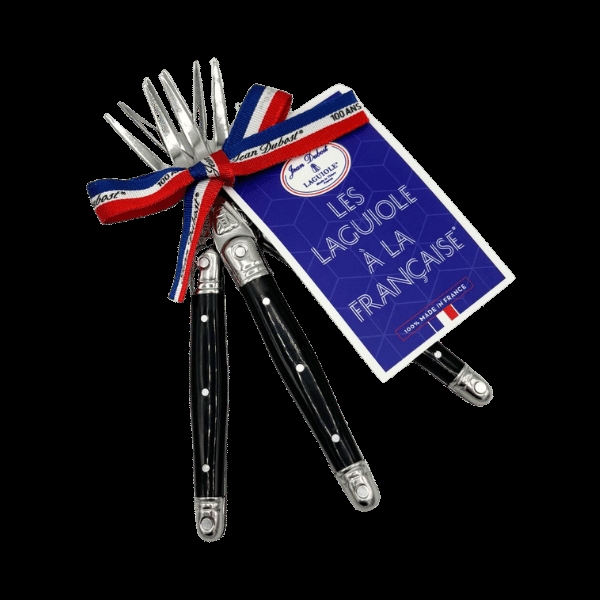 Picture of Jean Dubost JD05-0424.BLK Cocktail Fork&#44; Black - 4 Piece