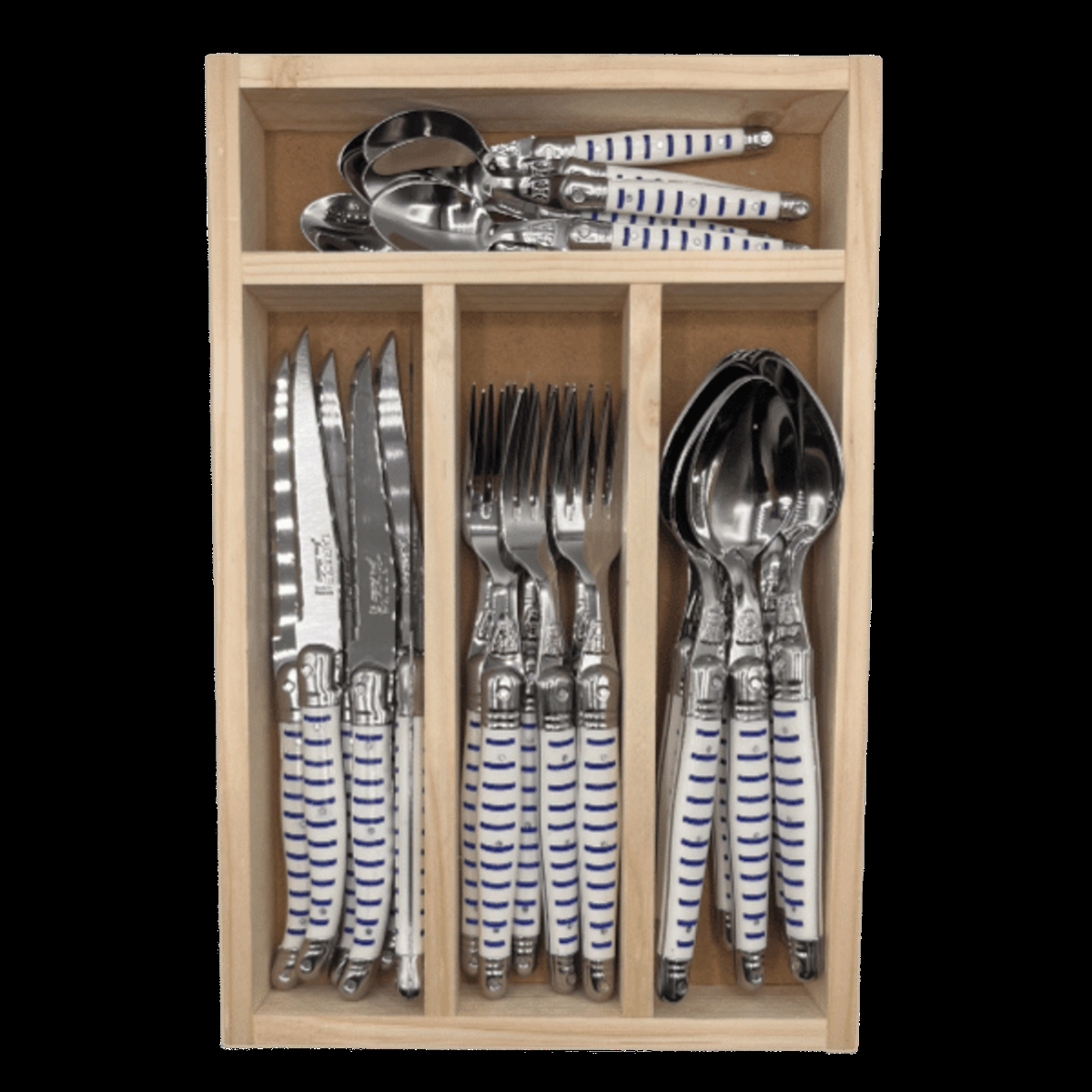 Picture of Jean Dubost JD07-15200 Mariniere Flatware Set - 24 Piece