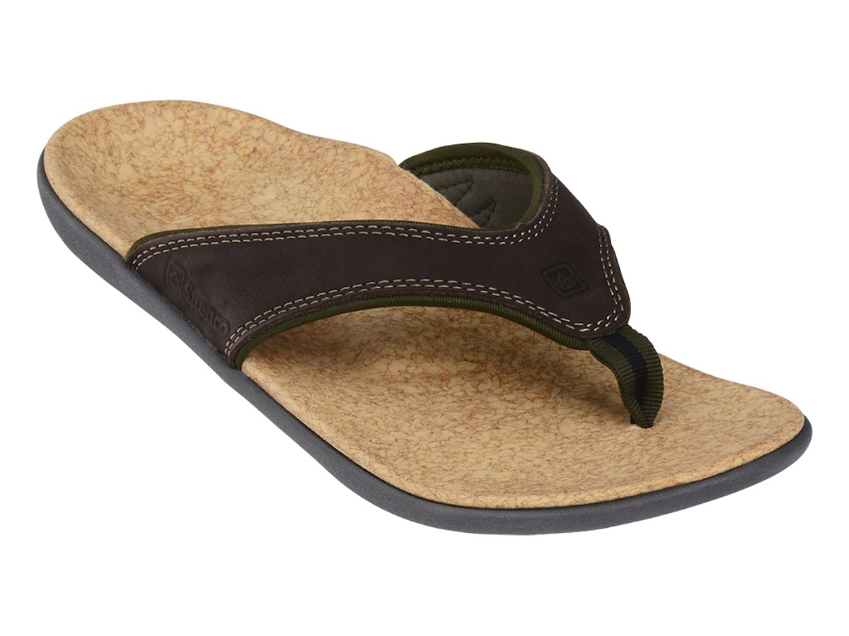 3948313 Mens Yumi Leather Sandal, Dark Brown - Size 13