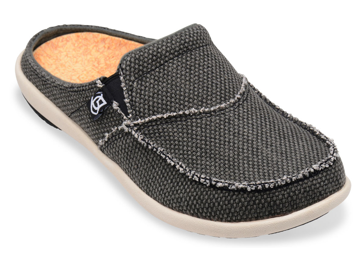 3948908 Mens Siesta Slide Shoes, Charcoal Grey - Size 8