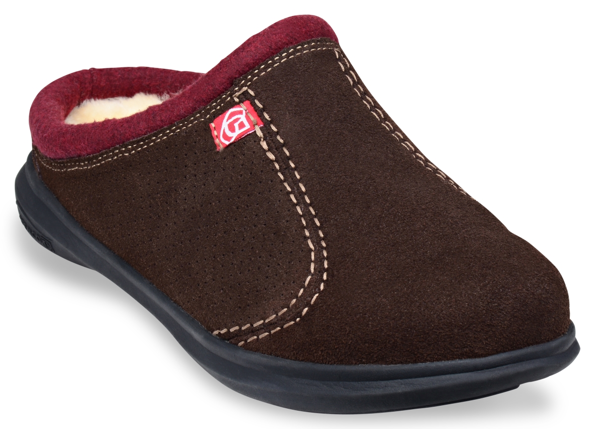 3939509 Mens Supreme Slide Mule Shoes, Chocolate - Size 9