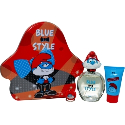 Picture of First American Brands 260280 3.4 oz Unisex 3D Papa Smurfs with EDT Spray&#44; 2.5 oz Shower Gel & Blue-Style Key Chain&#44; 3 Piece