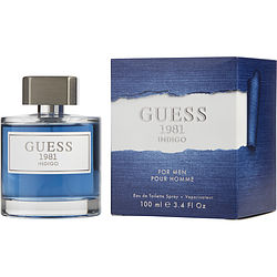 308708 3.4 oz Eau De Toilette Spray 1981 Indigo for Men -  Guess