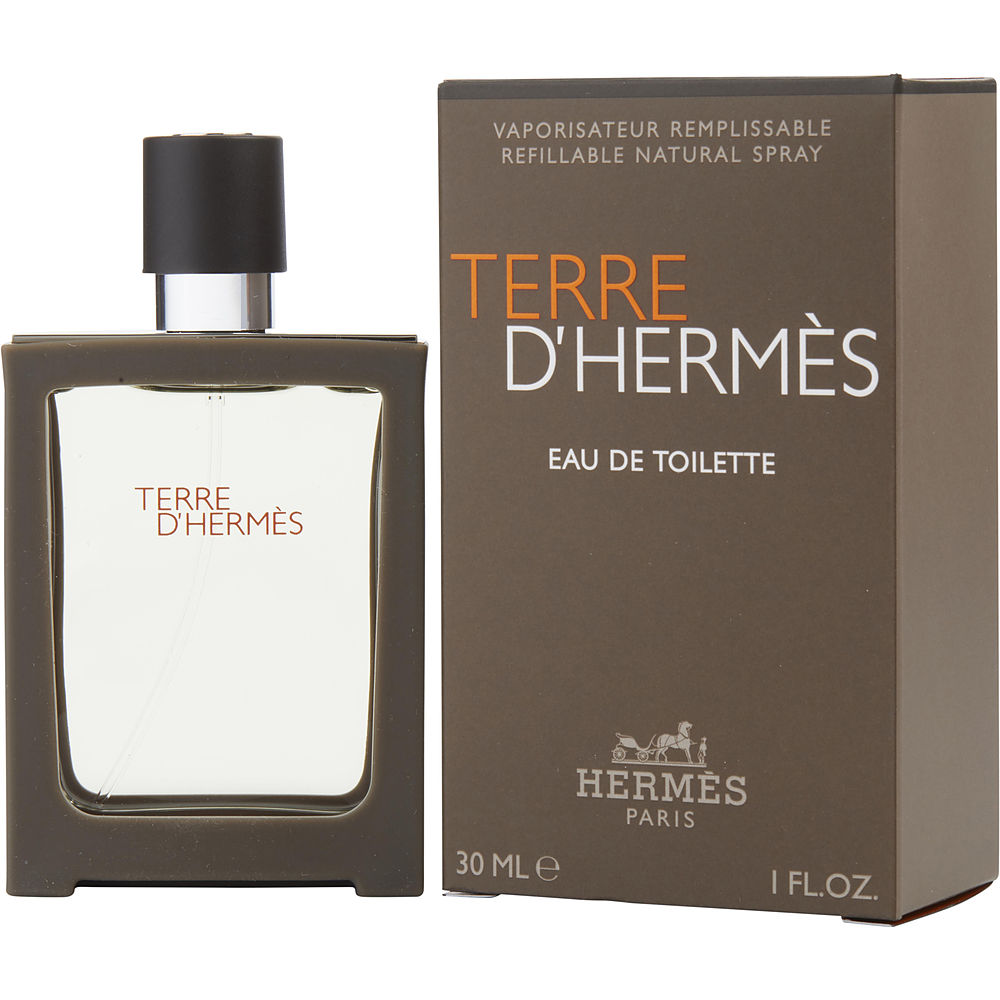 Terre D'Hermes Cologne for Men by Hermes Eau de Toilette Spray Refillable 1.0 oz (30ml)