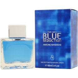 Picture of Antonio Banderas 324451 Blue Seduction 3.4 oz Eau De Toilette Spray & 5.1 oz Deodorant Spray by Antonio Banderas for Men