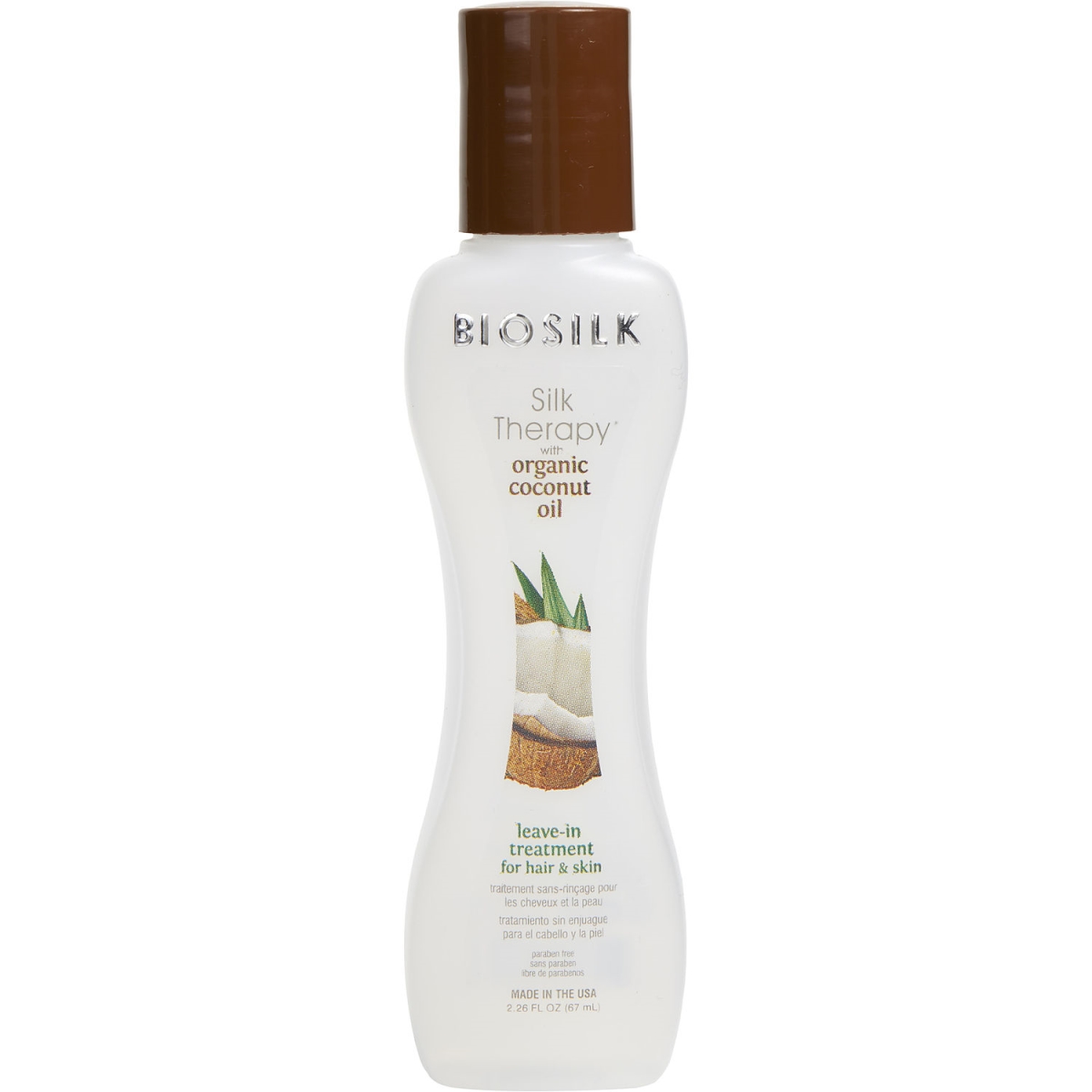 Picture of Biosilk 320448 2.2 oz Unisex Silk Therapy with Organic Coconut Oil Leave in Hair Treatment