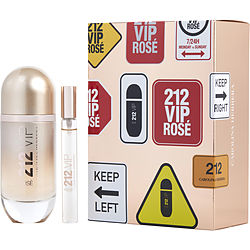 Picture of 212 Vip Rose 335371 Carolina Herrera Eau De Parfum Spray 2.7 oz & Eau De Parfum Spray 0.34 oz Mini Gift Set&#44; Travel Offer - Women