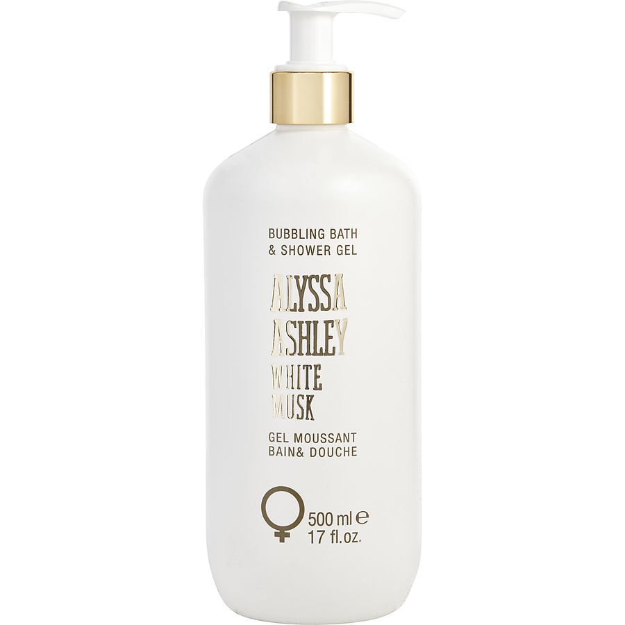 Picture of Alyssa Ashley 391528 17 oz White Musk Bath & Shower Gel with Pump for Women