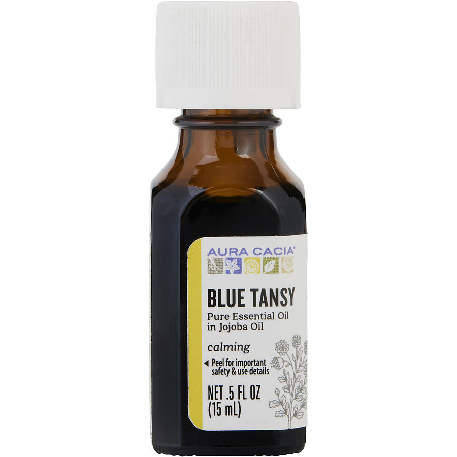 Picture of Aura Cacia 393591 0.5 oz Essential Blue Tansy in Jojoba Oil for Unisex