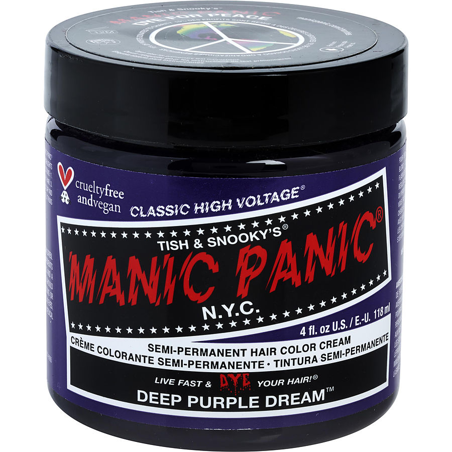 Picture of Manic Panic 390133 4 oz High Voltage Semi-Permanent Hair Color Cream for Unisex - No.Deep Purple Dream