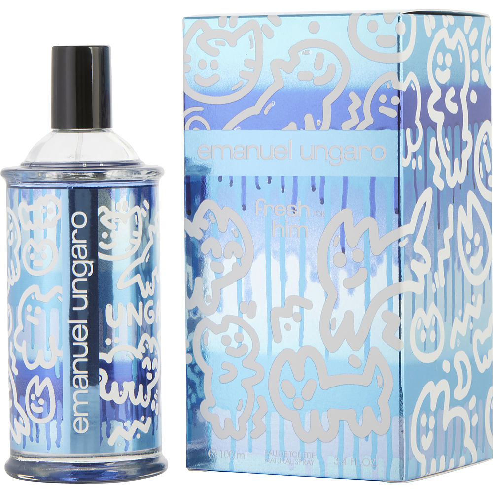 3.4 oz Mens Emanuel  Fresh for Him EDT Spray