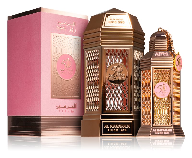 Picture of Al Haramain 448728 3.3 oz Unisex Al Haramain 50 Years Rose Oud Eau De Parfum Spray